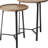 24" Brown Solid Wood Round End Table