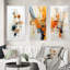 Sarcelle orange, dessin au trait, symbolisme conceptuel - art mural, ensemble de 3-1692648105-1692648108