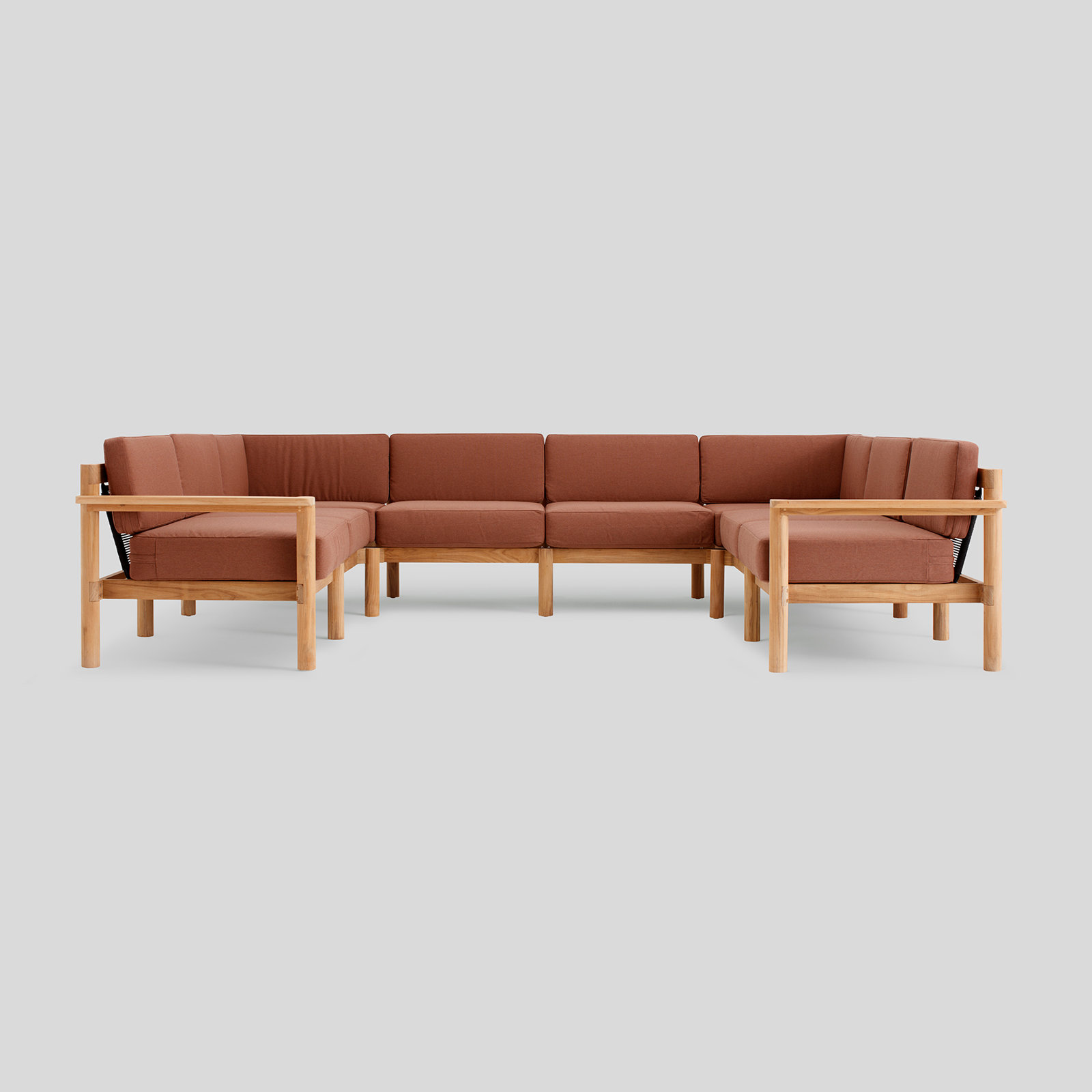 Haven 116" Sunbrella® Patio Sectional, Sunbrella Rust, 8