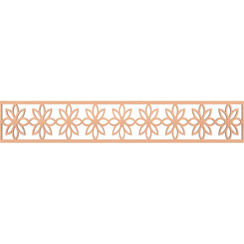Moulure de marguerite Daisy, H 8 po x l 46,625 po x P 0,25 po, Aulne