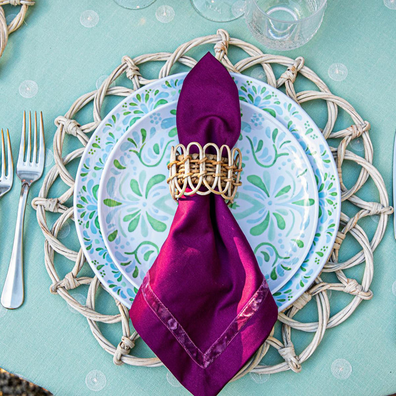 Provence Rattan Napkin Ring, Whitewash