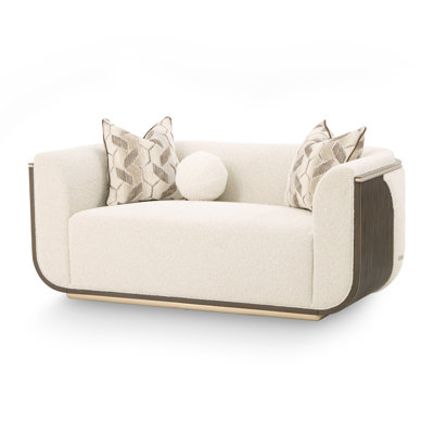 West Kensington Loveseat - Buff/Medium Espresso