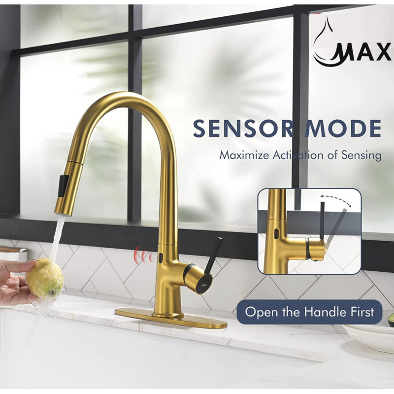 Robinet de cuisine extractible à poignée simple Touch Out