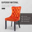 Ensemble de 4 chaises de salle à manger rembourrées en velours, orange-2134824454-2134824462