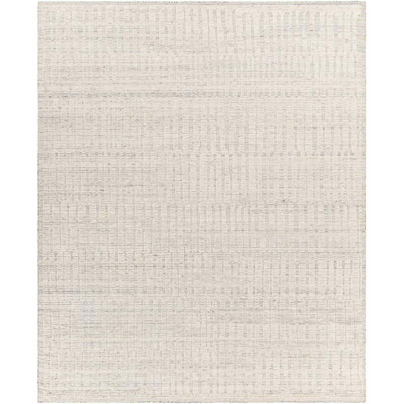 Saahith Hand Knotted Wool Indoor Rug, Rectangle 6' x 9'