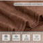 Ensemble de serviettes de salle de bain 100% coton 100% coton zéro torsion Robbs Home Weavers 500GSM, 16 po x 24 po (6) (6 serviettes à main), chocolat-130204313-130204324