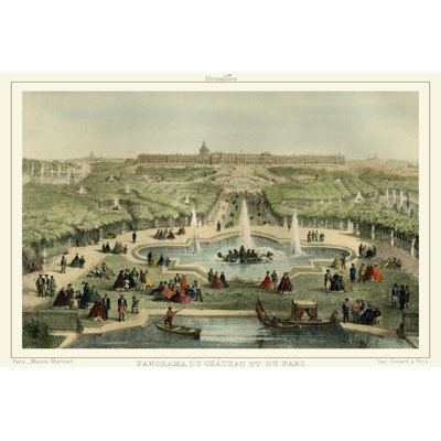 Panorama Du Chateau Et Du Parc - Wrapped Canvas Art Prints