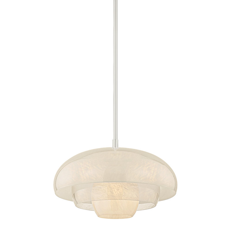 Auburndale Pendant in Aged Brass, Polished Nickel