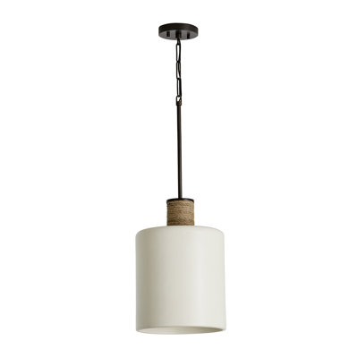 Luminaire suspendu cylindrique simple à 1 lumière Gwenelle