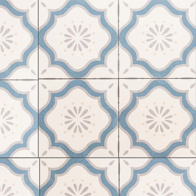 DaVinci 7.9" x 7.9" Patterned Matte Porcelain Floor and Wall Tile