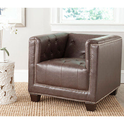 Faux Leather Club Chair