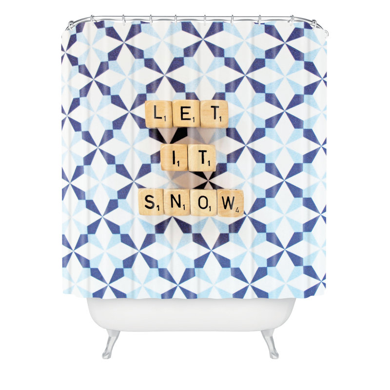 Rideau de douche simple Nordista Let It Snow