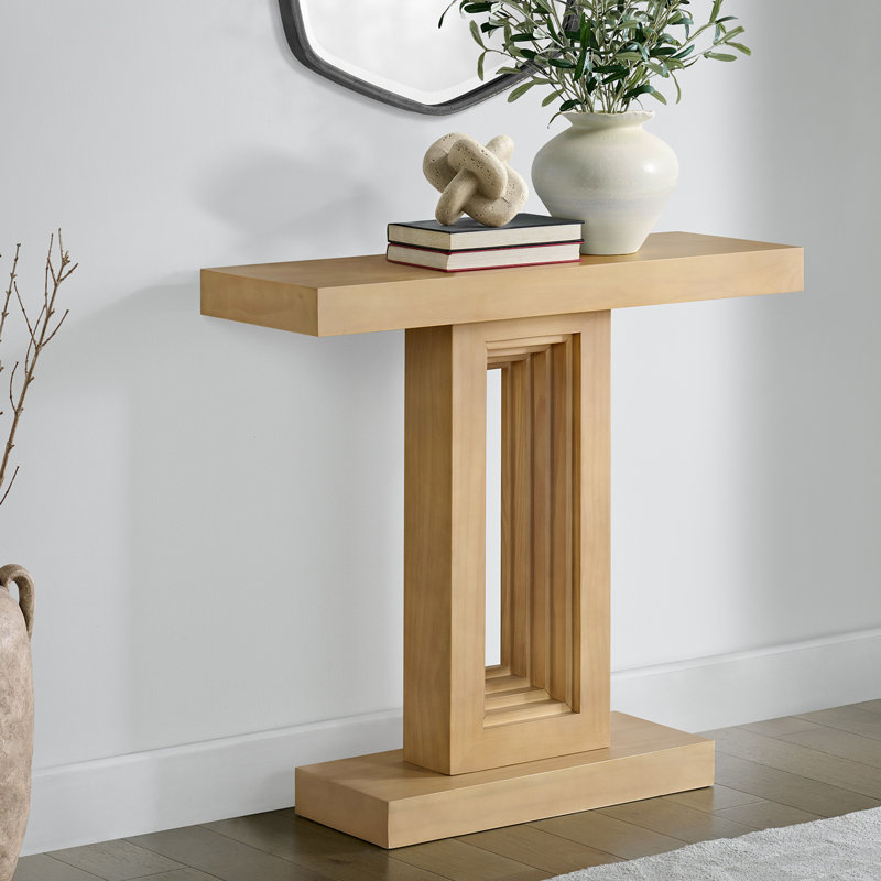 Pismo 36-Inch Solid Wood Console Table, Light Oak, Blonde