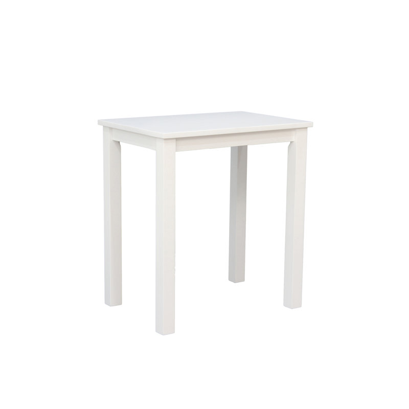 Seandrea Solid Wood Dining Table, 75cm H x 70cm L x 50cm W, White