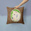 Coussin décoratif intérieur/extérieur brun/blanc écossais terrier