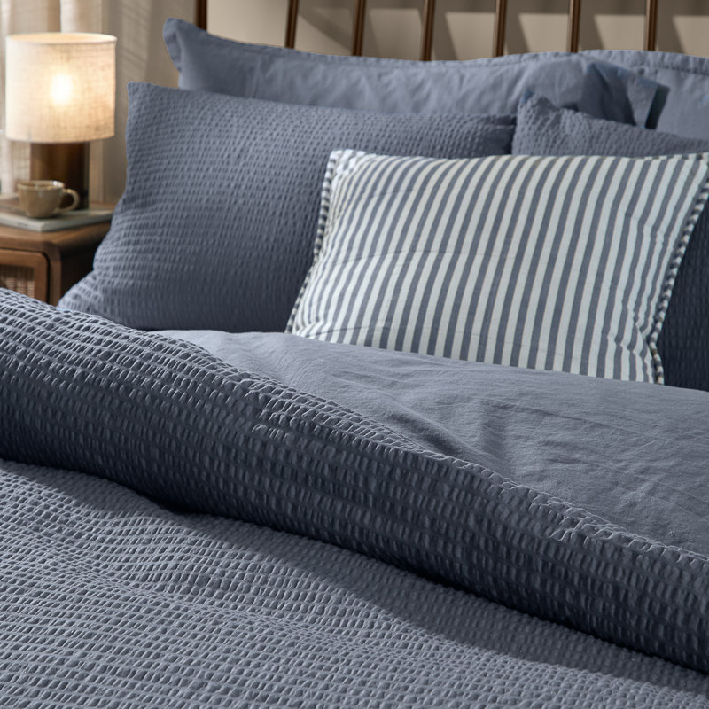 Hebden Relaxed Seersucker Duvet Cover Set
