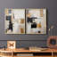ABSTRACT Series CCCCXCI - Impression encadrée de qualité supérieure - prête à être accrochée - aucun clou requis - aucun clou requis-1196135120-1196135086