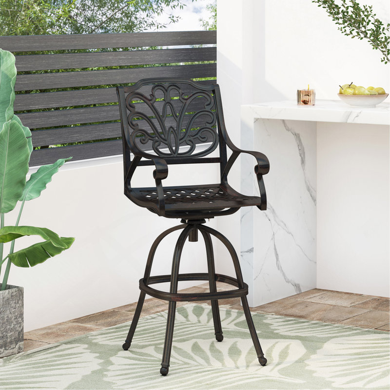 Tabouret de bar pivotant en aluminium