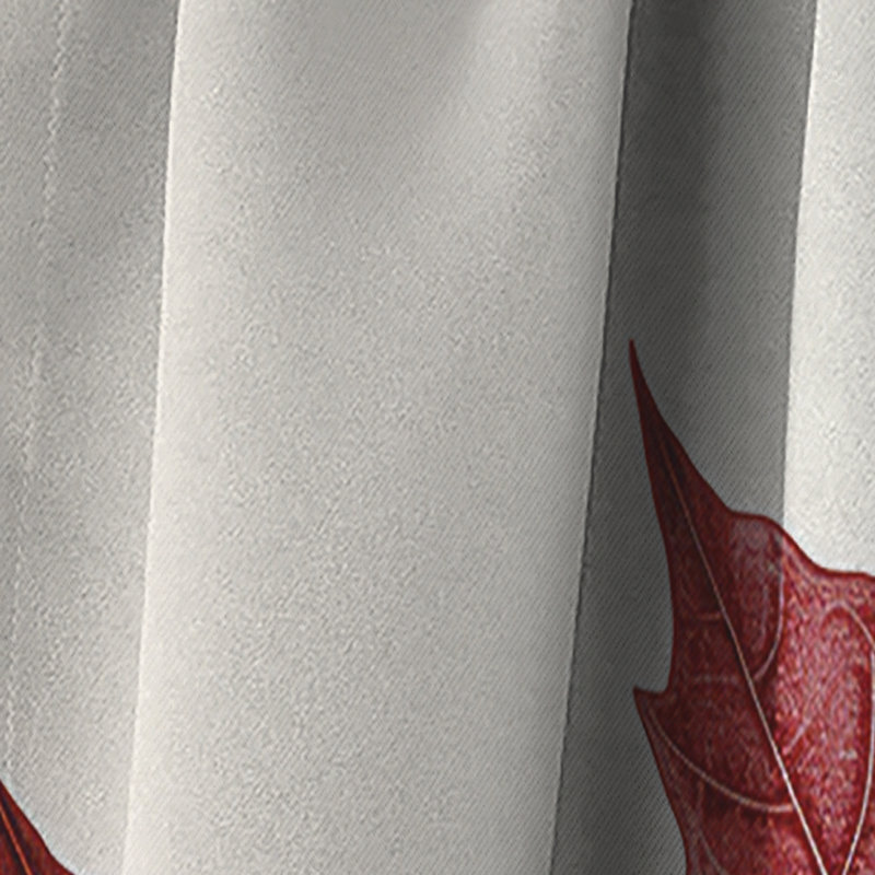 Rideau occultant à motif floral en érable - 1 panneaux de couleur tien, L 52 po x L 120 po