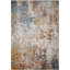Tapis en polypropylène tissé à la machine à motif abstrait en crème / brun / gris-216091764