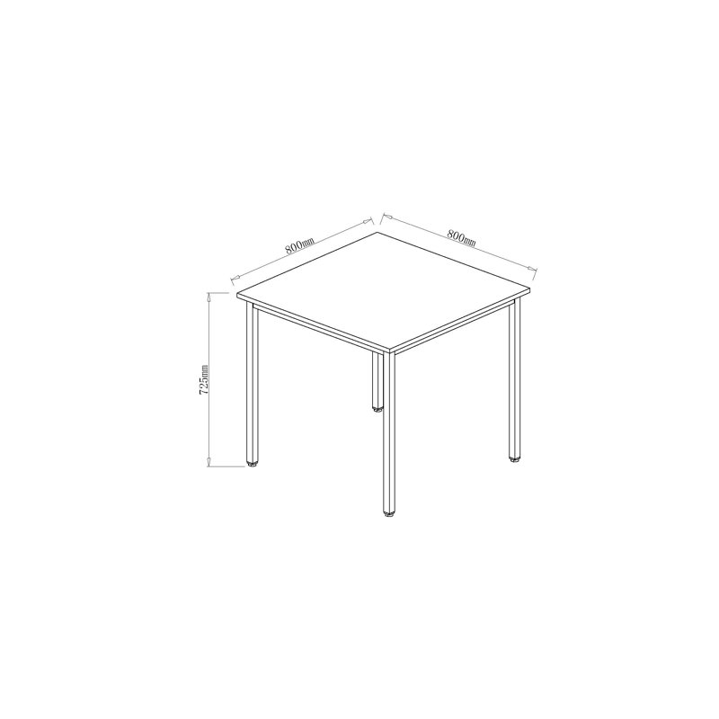 Zetta Metal Base Box Frame Table