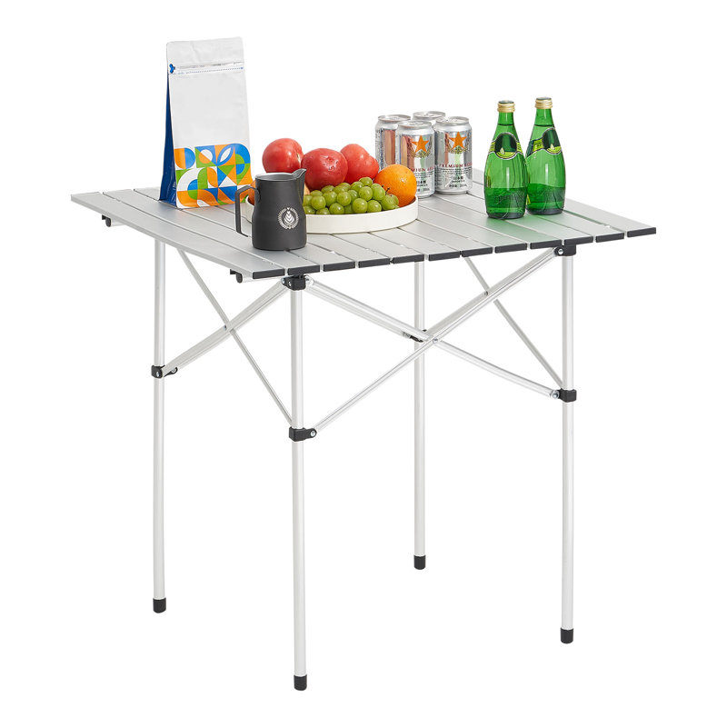 Table de camping pliante en aluminium