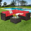 Ensemble de canapé de patio 6 pièces avec coussins pour l'extérieur-1230618672