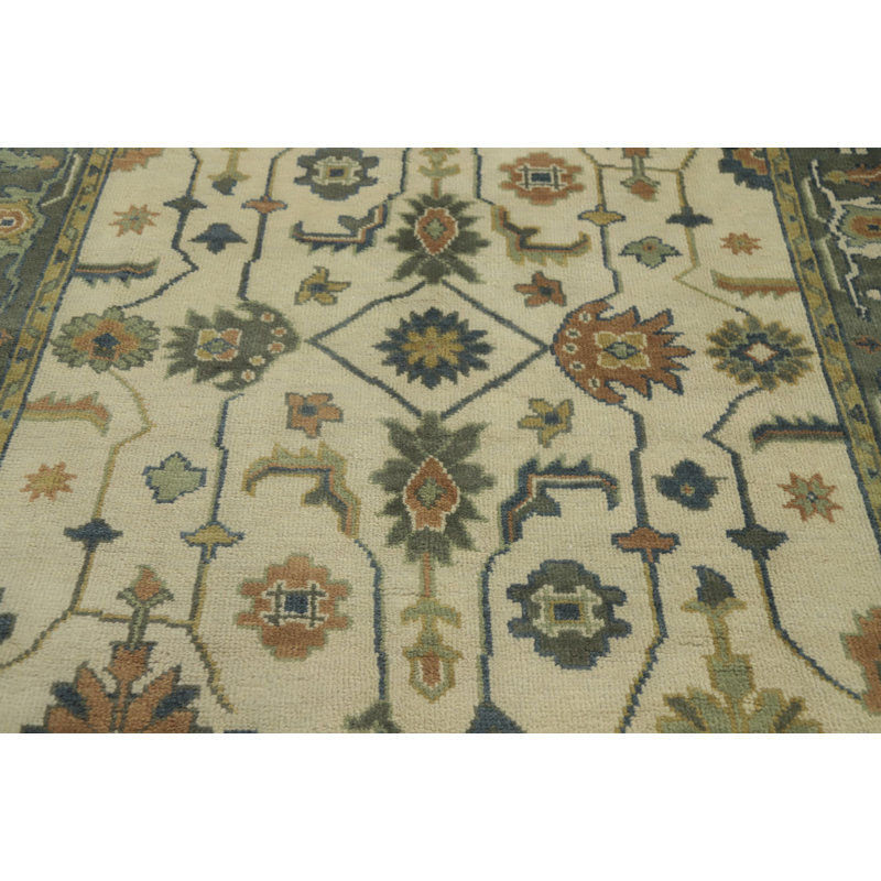 Tapis transitionnel en laine Oushak 6 x 9