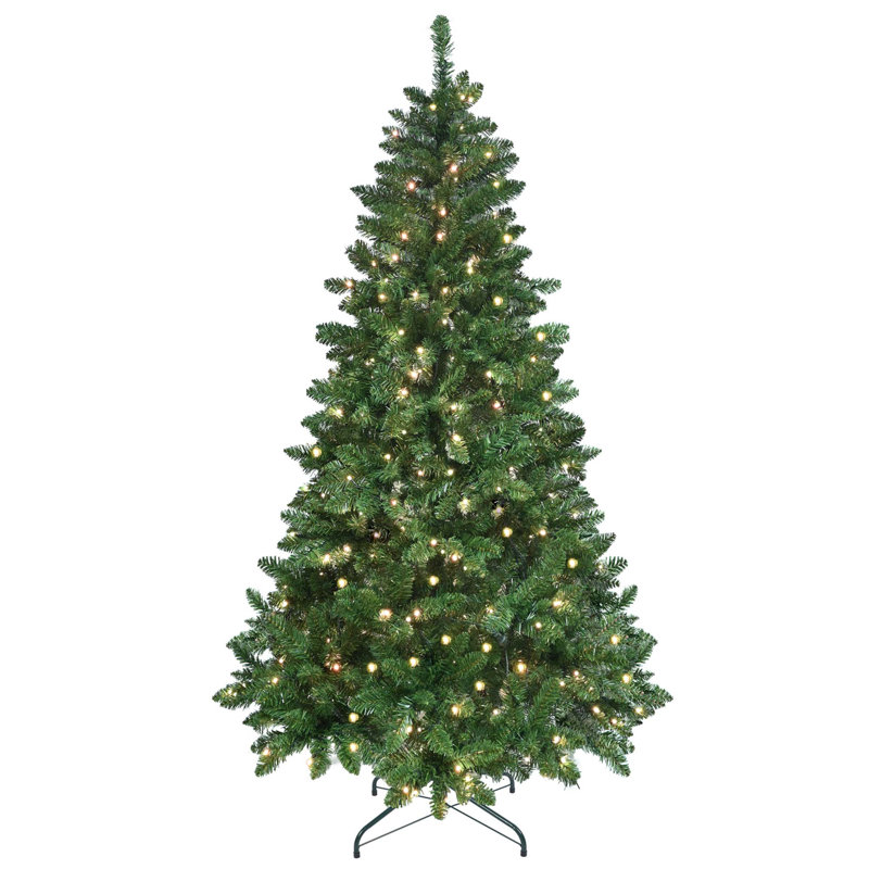 Arbre de Noël automatique en PVC avec lumières à DEL RVB contrôlées par Wifi, 6'
