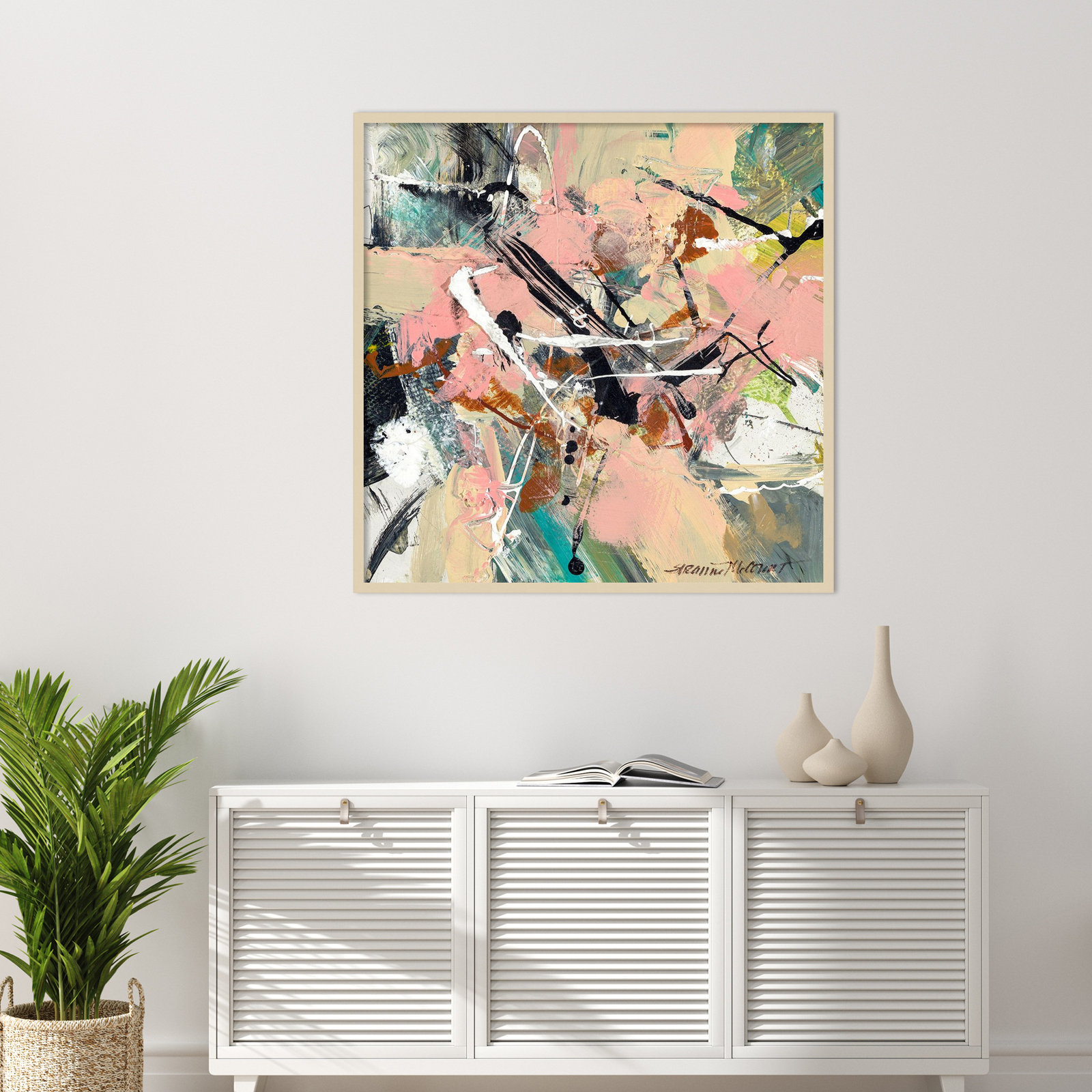 Sutter "Graceful" Print by Suzanne McCourt, 41" H x 41" W, Brown