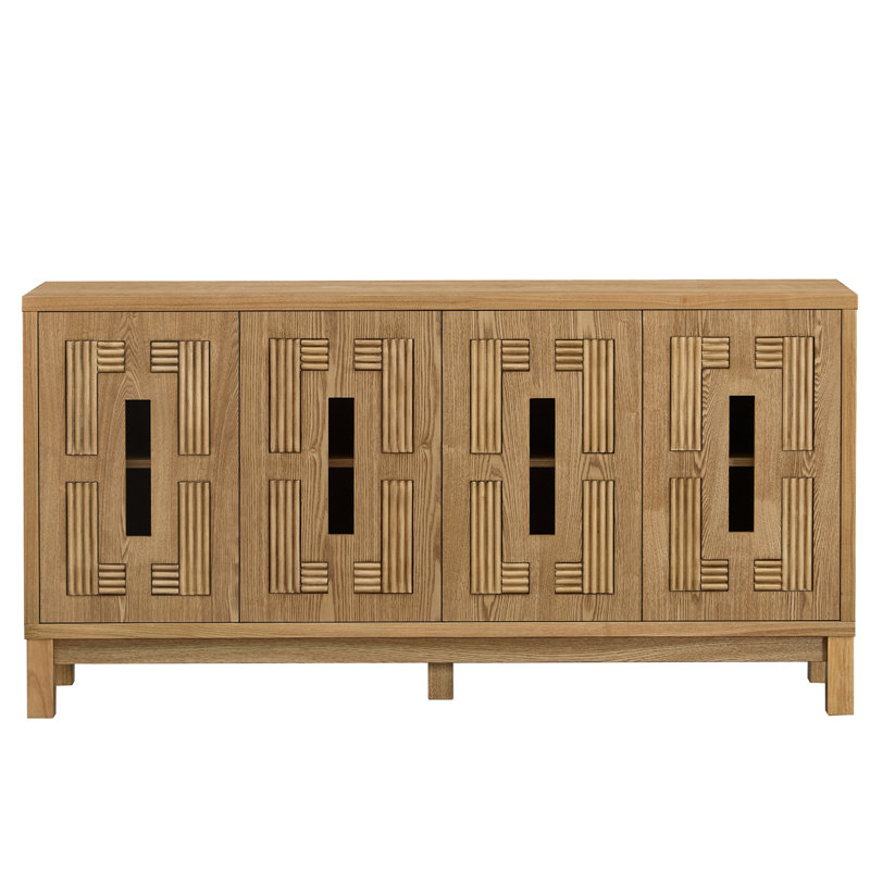 Buffet 60,7 "Mid Century, Natural Wood