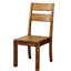 2Pcs Rustic Dark Oak Solid Wood Chair, Dining With Panel Back Touch Chairs Of 2, Design