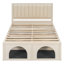 Lit plateforme moderne pour animaux de compagnie avec coin-repas, base de lit robuste-1392551208-1392551211