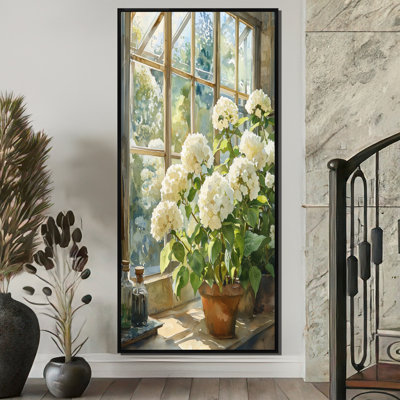 Hortensias à la ferme, serre I - hortensias, reproductions encadrées