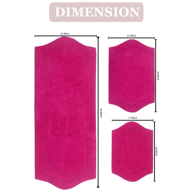 Morissette Bath Rug, Hot Pink