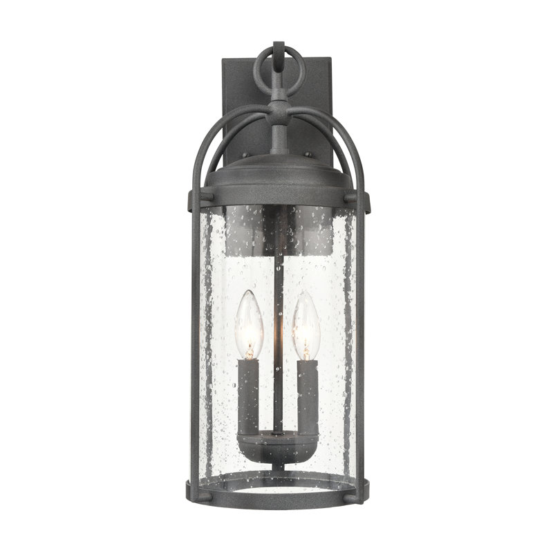 Catalonia 19'' High 2-Light Outdoor Sconce - Distressed Zinc, 2 Lights, 19" H x 7.5" W x 10.5" D