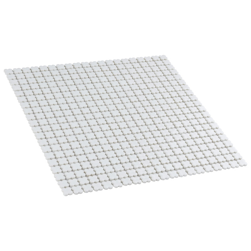 Fioretti Glossy Blanco 12" x 12" Ceramic Mosaic Tile