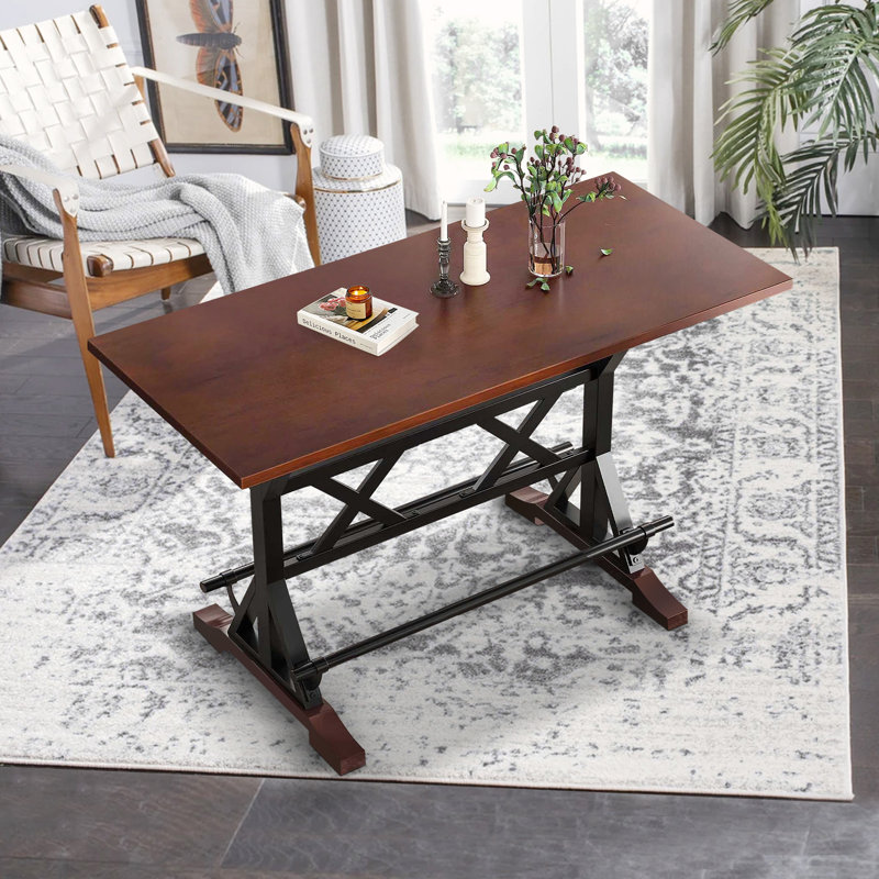 Table de bar en bois massif, table de pub rustique Farmhouse