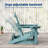 Smooth Motion Glider Adirondack Chair, 3-Position Adjustable Outdoor Chair, HDPE Easy Assembly & Ergonomic Back Support for Patio-698870917