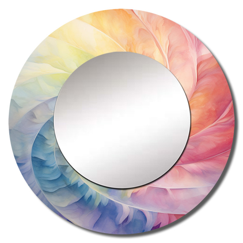 Raimbow Serenade Of Spirals - Abstract Abstract, 36 po x 36 po