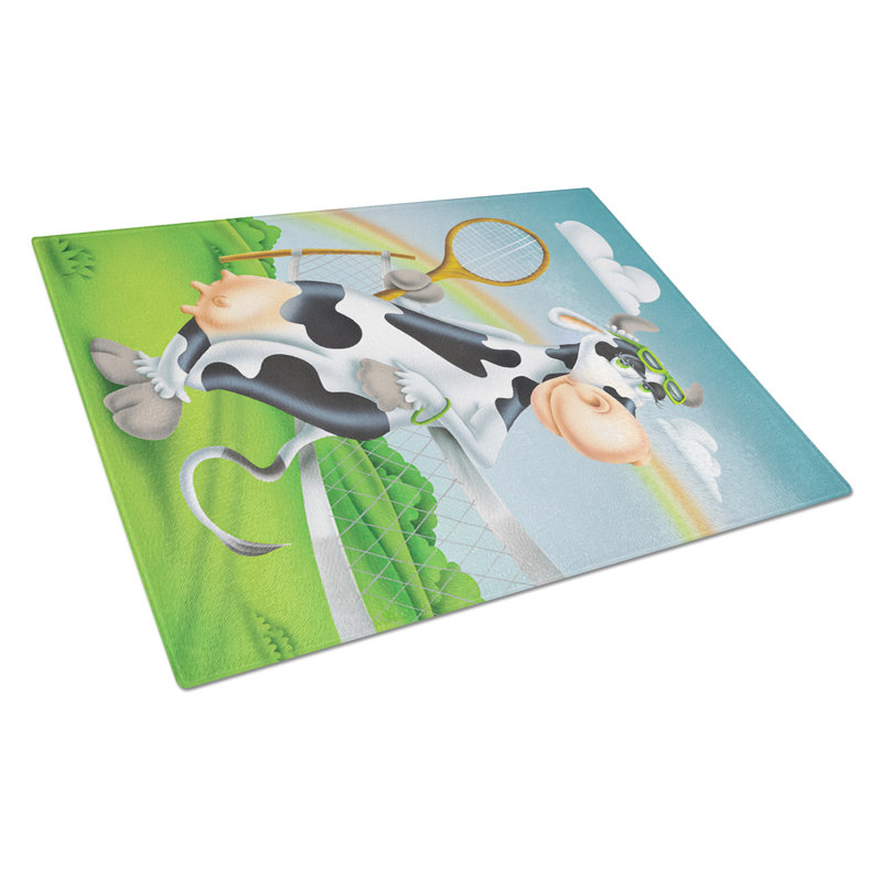 Planche à découper tennis de vache en verre trempé