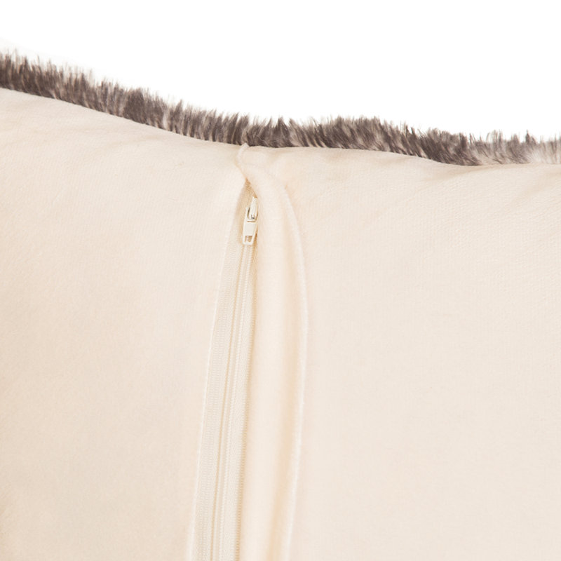 Faux Fur Throw Pillow, Dark Brown