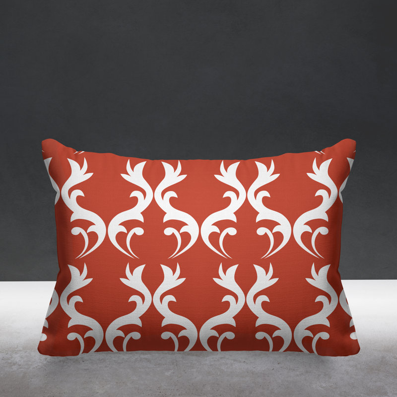 Housse et insert de coussin d'extérieur Galton, Corail