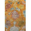 Tapis unique jaune / souci / bleu sarcelle / angulaire 9 pi 4 po x 11 pi 1 po Angora Angor