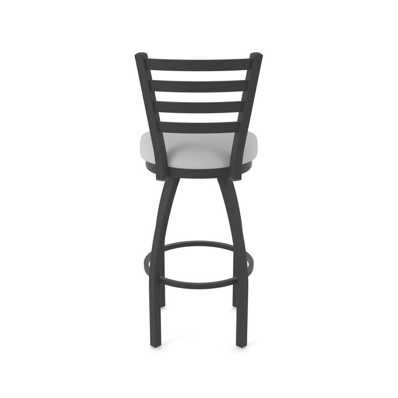 Tabouret pivotant Jackie, Noir froissé, Vinyle - gris Folkstone Canter, Tabouret de comptoir (siège d'une hauteur de 25 p