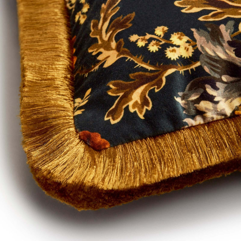 Opia Velvet Throw Square Pillow Cover & Insert, Midnight