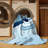 Machine Washable Vehicles And Transportation Orbital Satellite Modern Rug in Blue – SkyBlue Binding-950889663