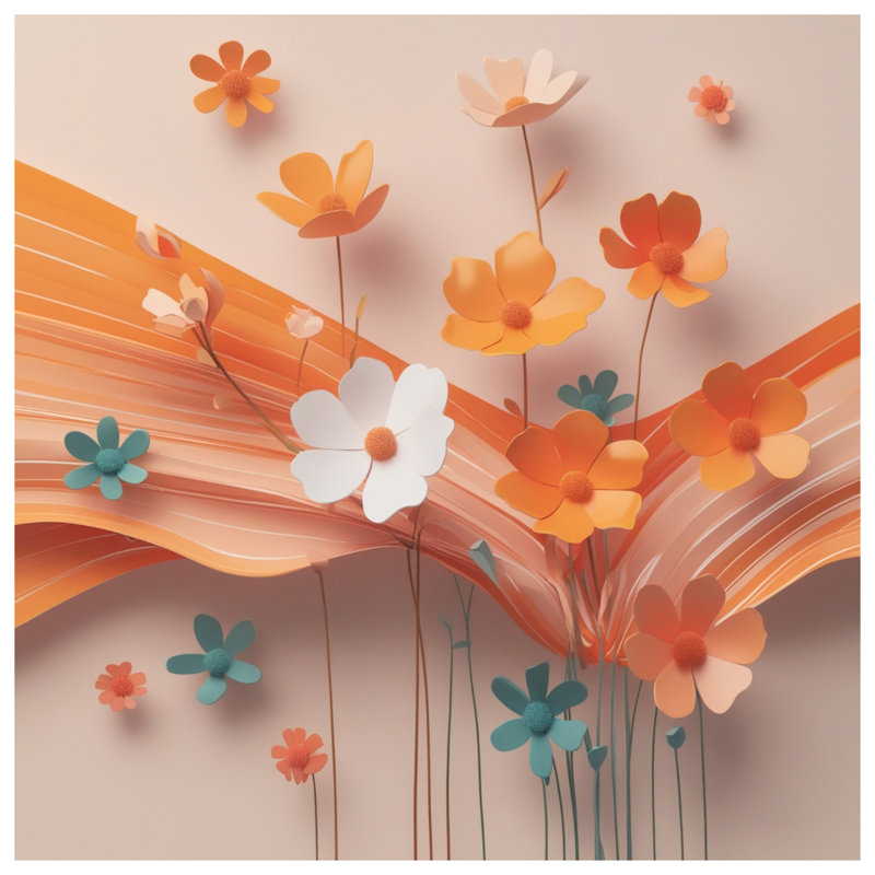 Toile de galerie orange en toile orange, 16 po x 20 po