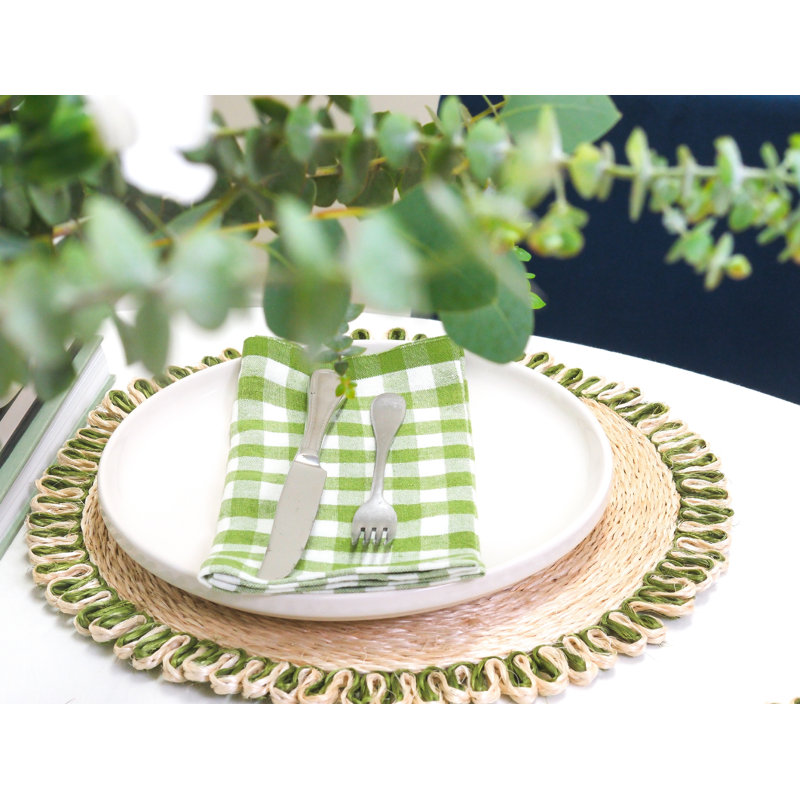 Alessandro Linen Square Napkins, Sky