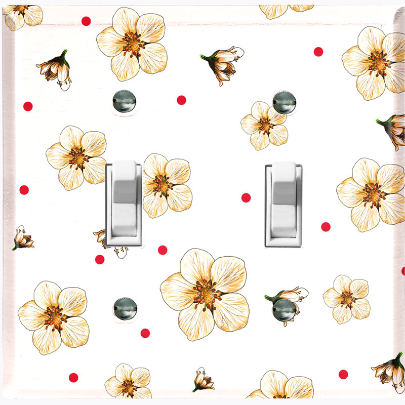 Patterned 2 - Gang Toggle Light Switch Standard Wall Plate
